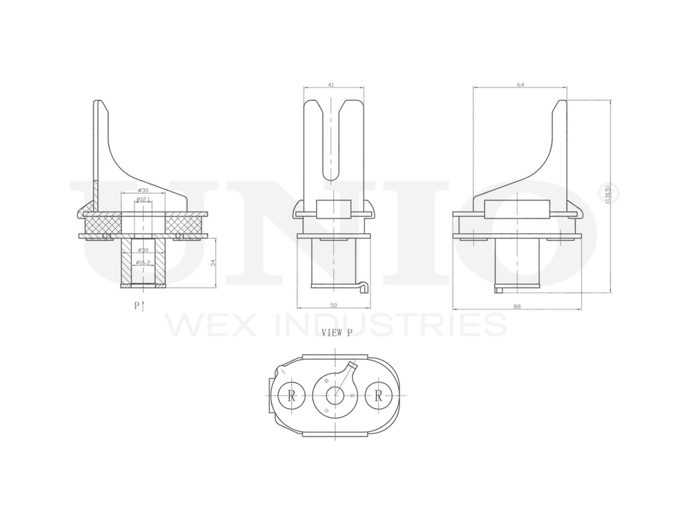 Опора переднего подрамника задняя лев. UNIO RMP-15107