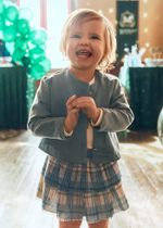 кардиган с лонгсливом и юбкой