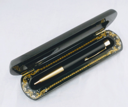 Шкатулка-пенал для ручки "Москва. Лето" худ. А. Чигарева (Ручная роспись Палех)