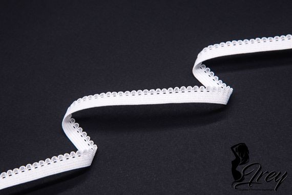 001 Белый Резинка ажурная арт. 001,  9 мм Турция (фасовка)