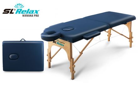 Массажный стол Relax Nirvana Pro синяя кожа