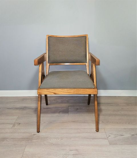 Кресло деревянное Aristide Canvas Armchair