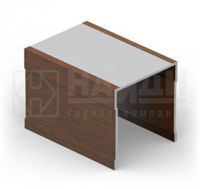 Направляющая верхняя однополозная (3750мм) Орех ПВХ