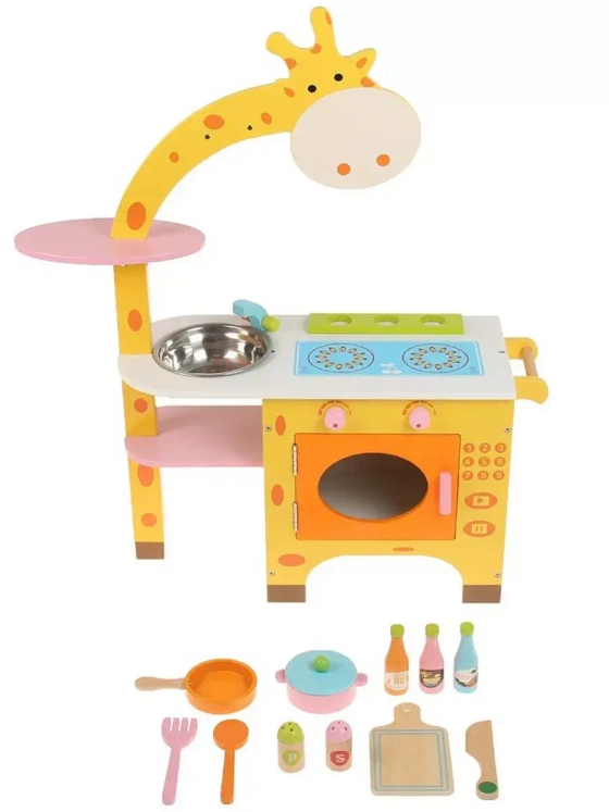 Детская деревянная кухня с жирафом 2826496