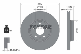 TEXTAR - 92159905-TET - Brake Disc