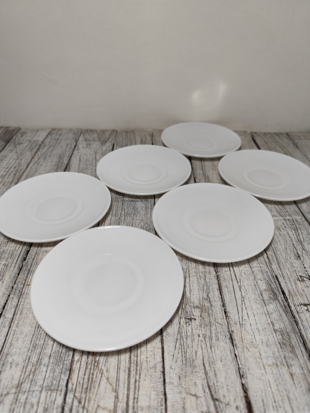 Блюдце стеклокерам 14смGD55 WHITE 719313