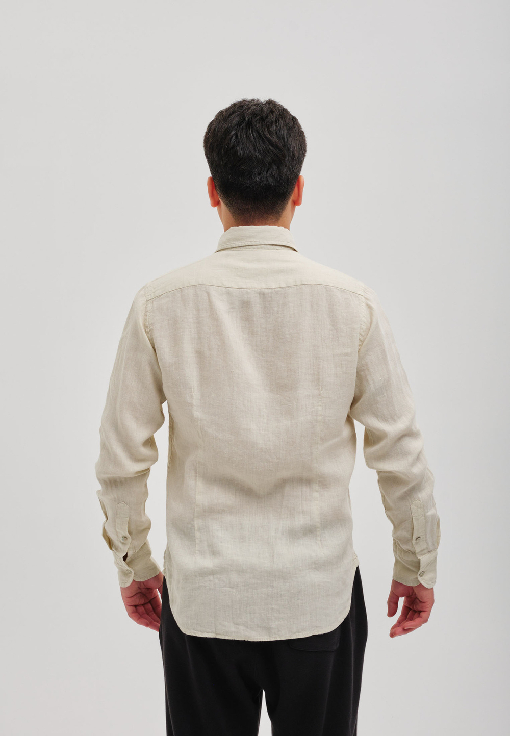 Рубашка мужская лен SHANYRAQ BEIGE