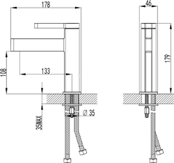 Смеситель для раковины STWORKI Лександ S09010CR хром