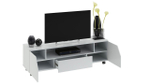 Тумба под телевизор напольная Белый глянец 160х45х46 см