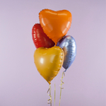 Сердце 18" Горчичный, Сатин Gr