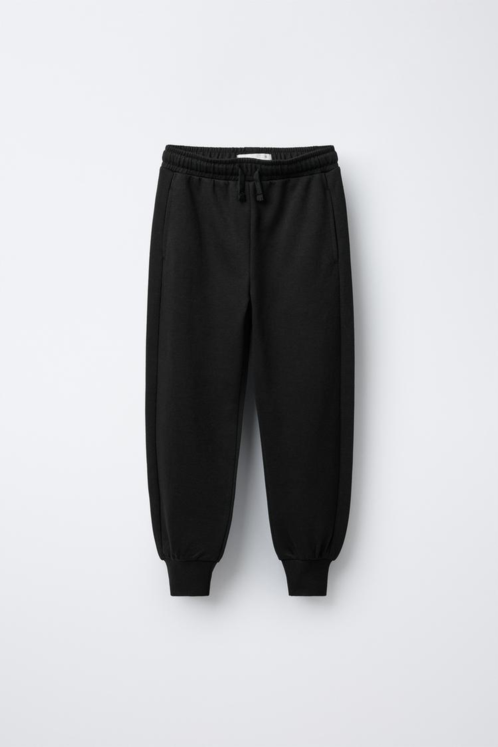 ZARA КОМПЛЕКТ: ТОЛСТОВКА С КАПЮШОНОМ И БРЮКИ-ДЖОГГЕРЫ ИЗ ТКАНИ ИНТЕРЛОК, ЧЕРНЫЙ
