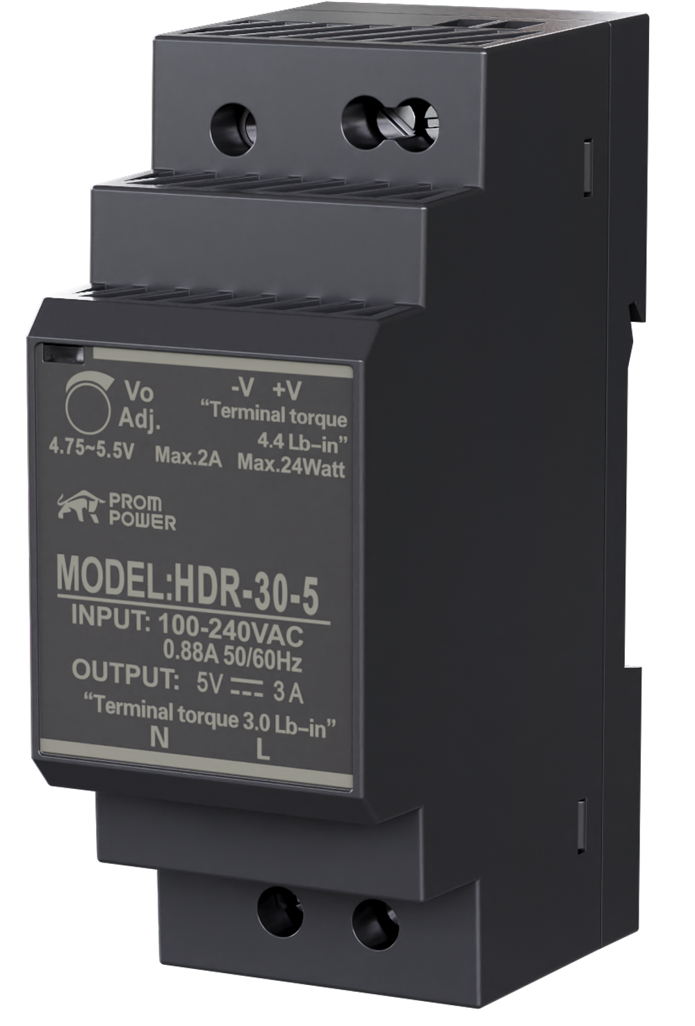 Источник питания PROMPOWER HDR-30-5, на вых. 5 В DC, 3А, 15Вт. Вх. 85-264В AC (120-370 В DC)