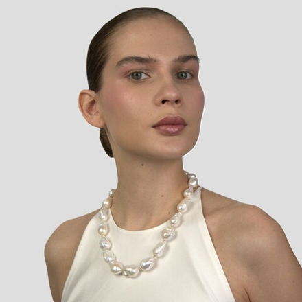 Ожерелье из барочного жемчуга с замком "тогл"