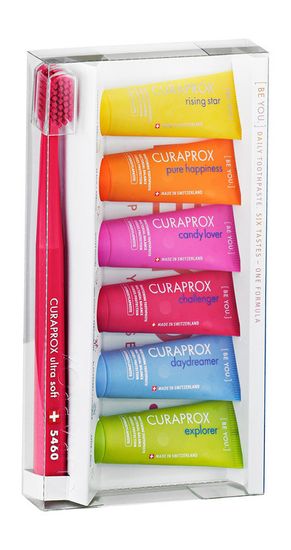 Набор Curaprox BE YOU Mix Set (Зубная щетка 5460 Ultrasoft и 6 паст)