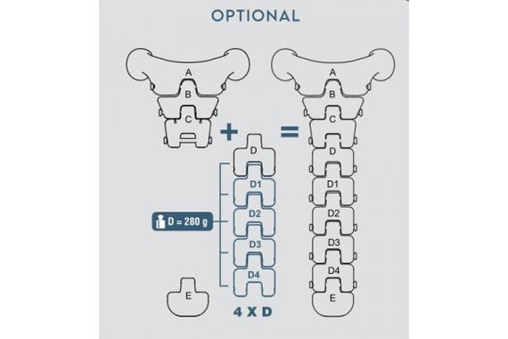 Сегмент для грузовой системы C4 Carbon Dyno 280 гр белый