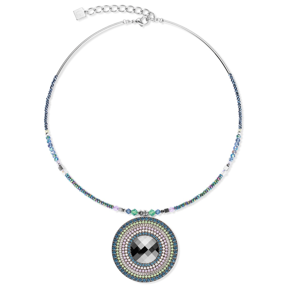 Колье Coeur de Lion Blue-Green-Lilac 5036/10-0754