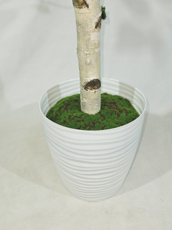 Береза искусственная 170см в кашпо