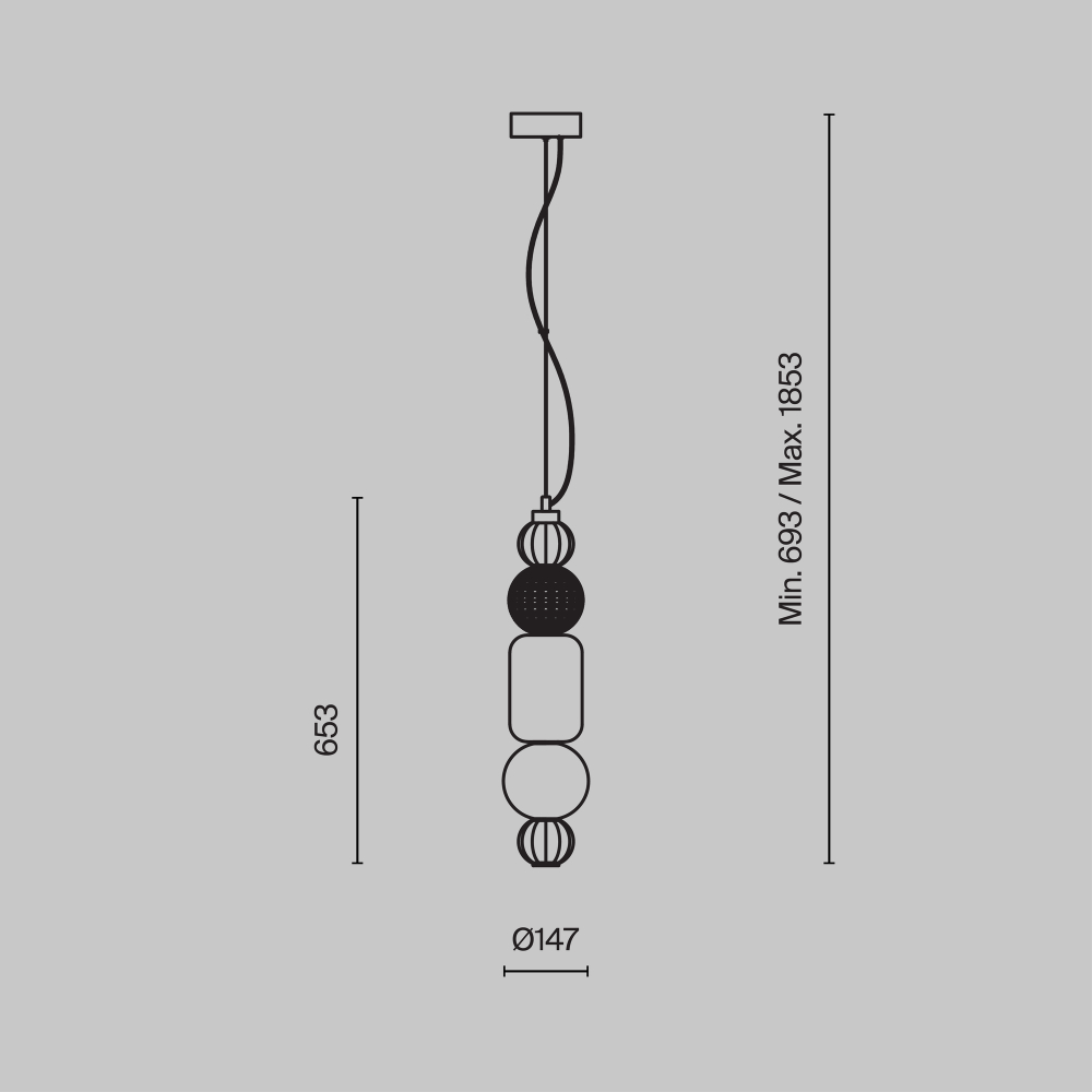 Подвесной светодиодный светильник Maytoni Collar P069PL-L35G3K
