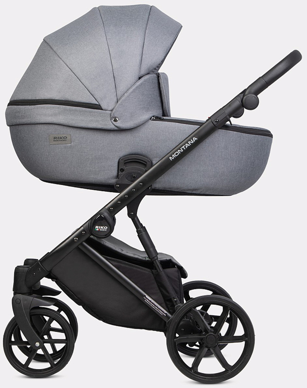 Детская коляска Riko Basic Montana 3 в 1 52 Grey (серый)
