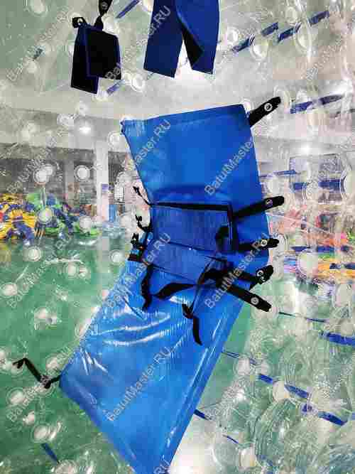 Светящийся зорб "Вселенная" ТПУ, диаметр 3 м, синие стропы