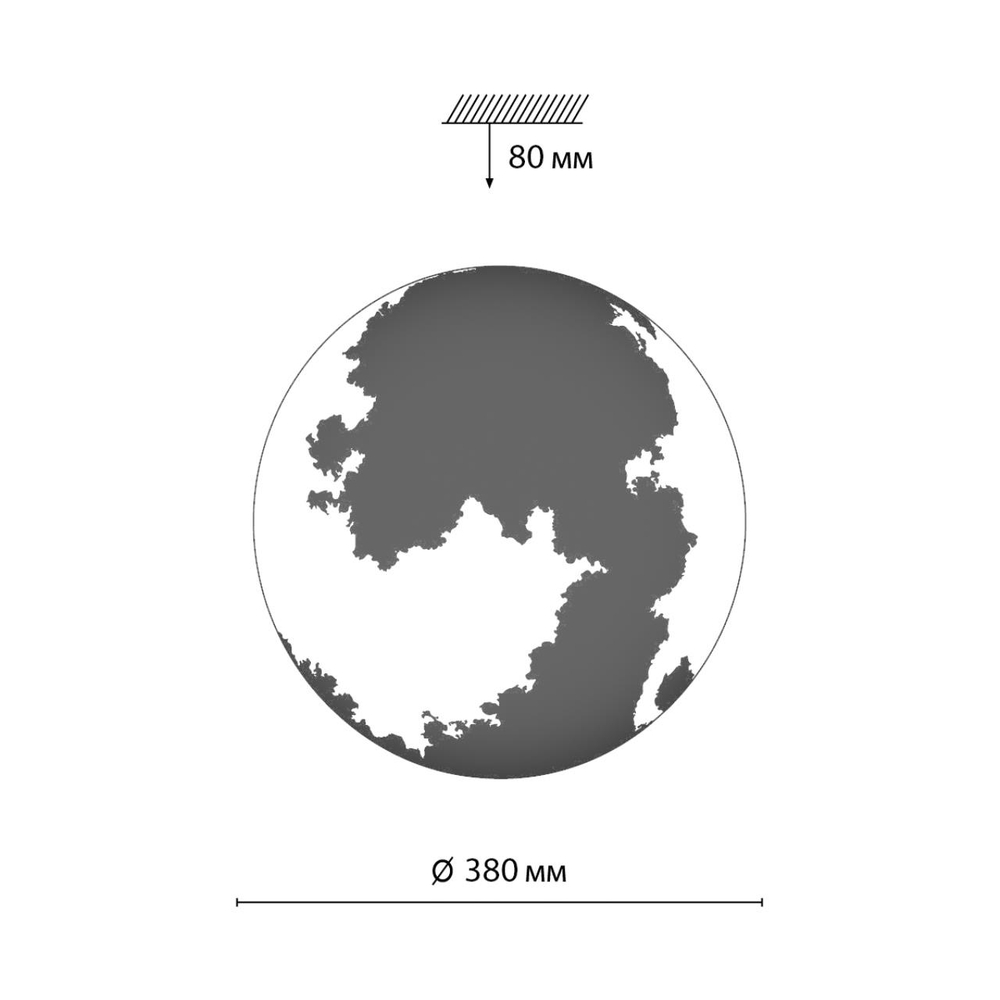 3084/DL PALE SN 000 Светильник пластик/белый/серый LED 48Вт 4000К D380 IP43 MOON
