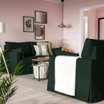 Диван 2-местный - IKEA HYLTARP/ХИЛТАРП ИКЕА, темно-зеленый