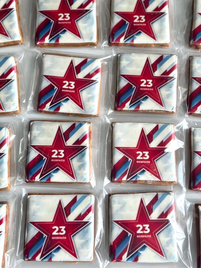 Пряники с логотипом квадрат