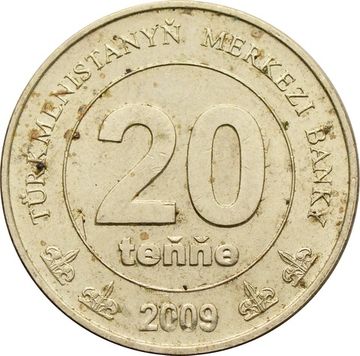 20 тенге 2009 Туркменистан