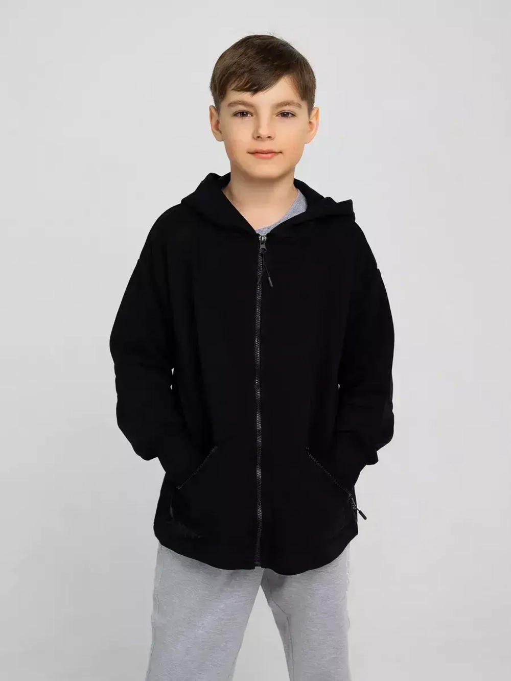 Толстовка для мальчика на молнии в школу