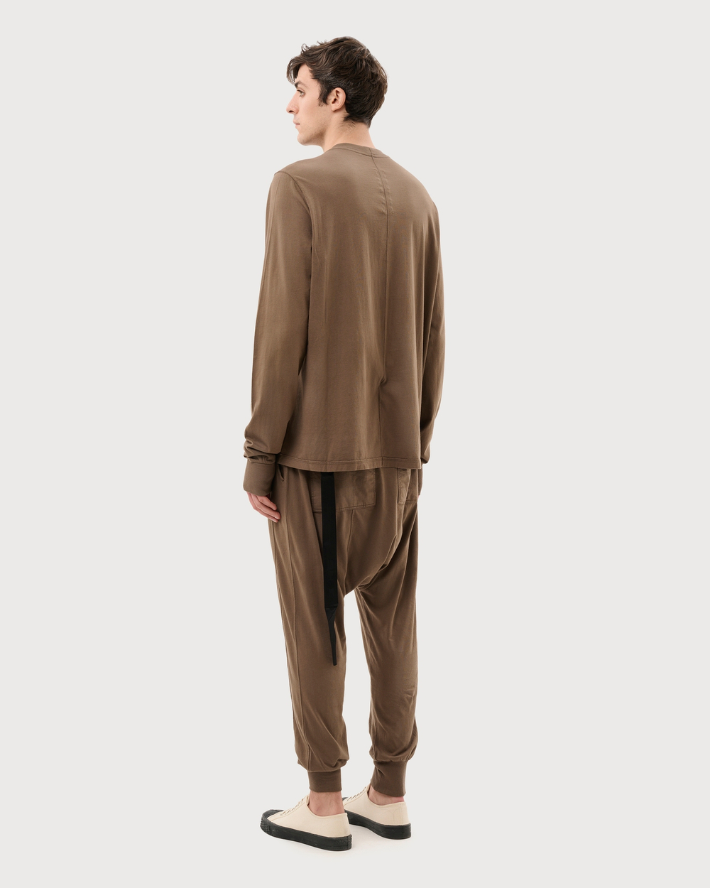 RICK OWENS DRKSHDW БРЮКИ СЕРЫЕ LIDO PRISONER DRAWSTRING