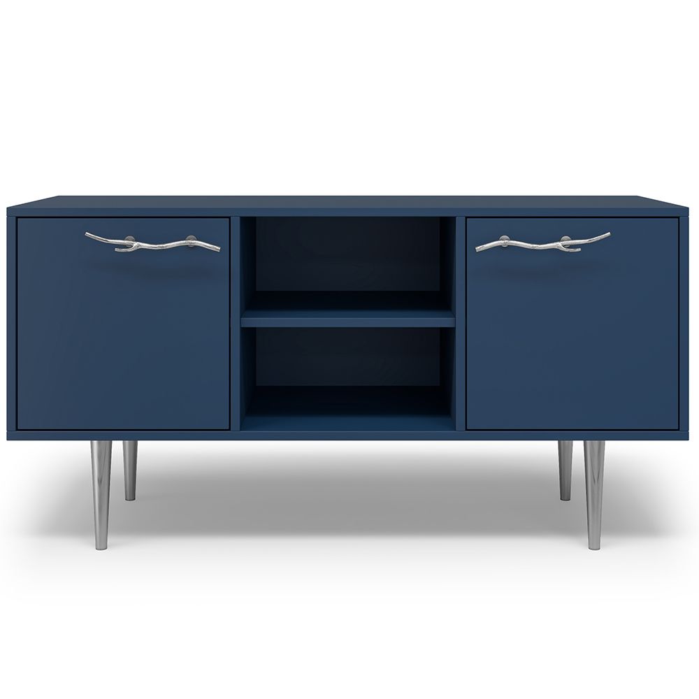 Тумба под ТВ Арт Колор matte 117см Стайл Сильвер Королевский синий матовый