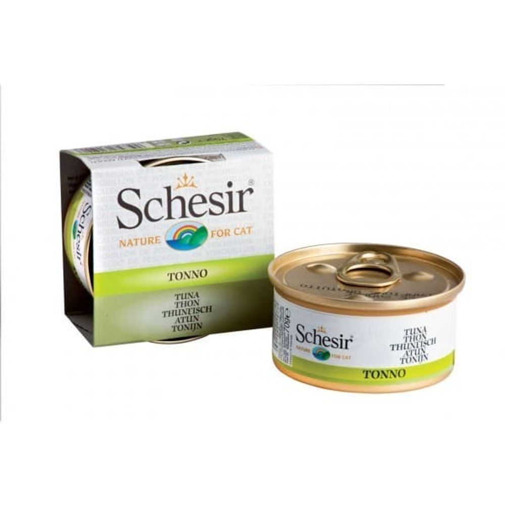 Schesir консервы для кошек 70г, Тунец в БУЛЬОНЕ