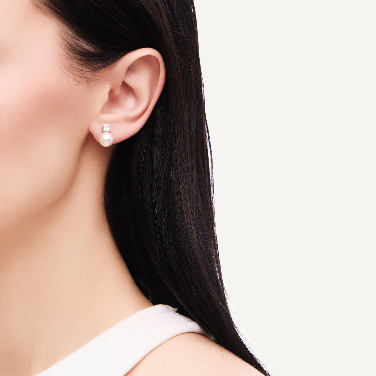 Серьги Bella Pearl Earrings - Silver