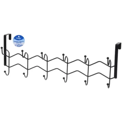 Крючки надверные на планке «ЛОФТ ТАМБЛ», цвет чёрный, 49.5*18.3*10.5см (Лейбл Селфи)