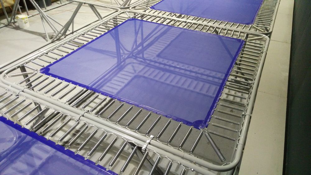 Быстрая сборка без сварки модульного батутного парка "ЗВЕЗДА"