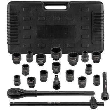 Набор инструментов ударных 21пр.3/4''(12гр)(17,19,21,22,24,27,30,32,34,35,36,36-6гр,38,41,46,50мм), в кейсе FORCEKRAFT FK-6213-9MPB