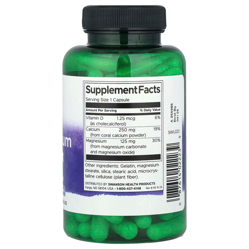 Swanson, Коралловый комплекс кальция, 90 капсул