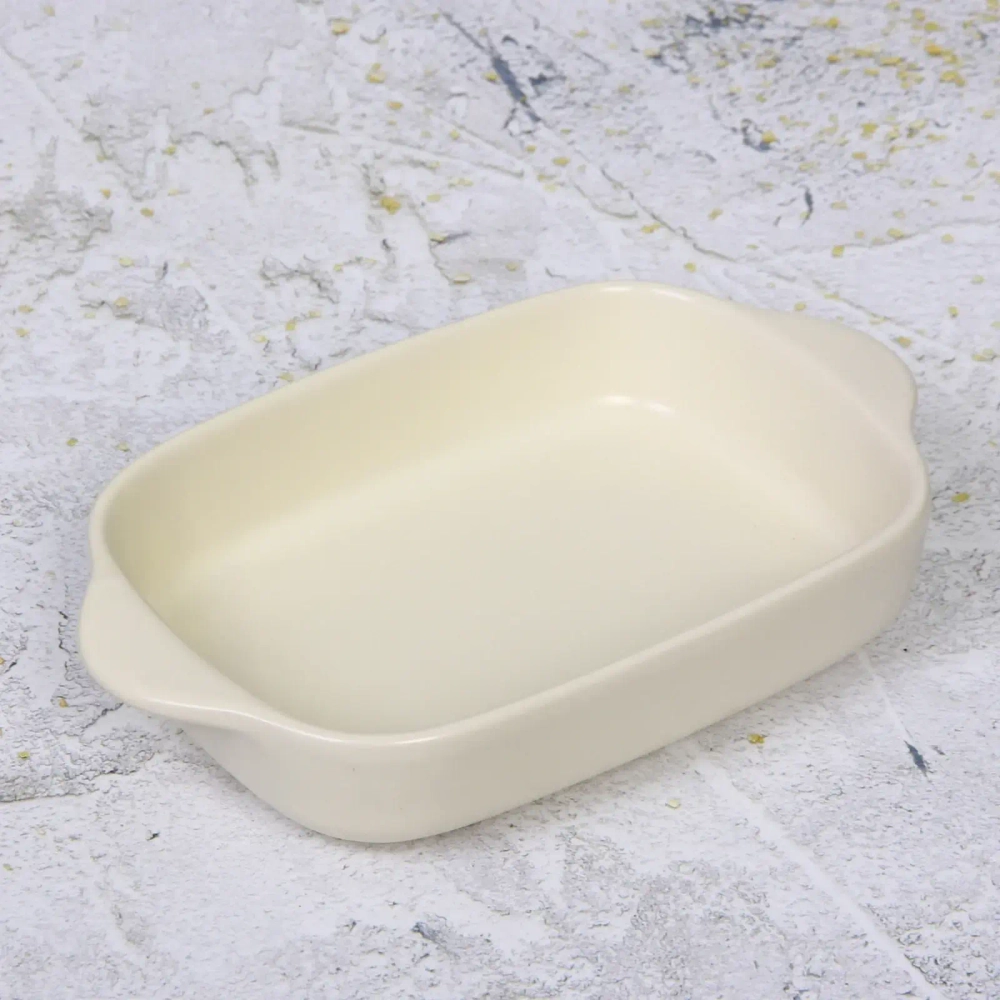 Форма керамическая для запекания «Акварель» 22,5*13,7*4,5см, молочная