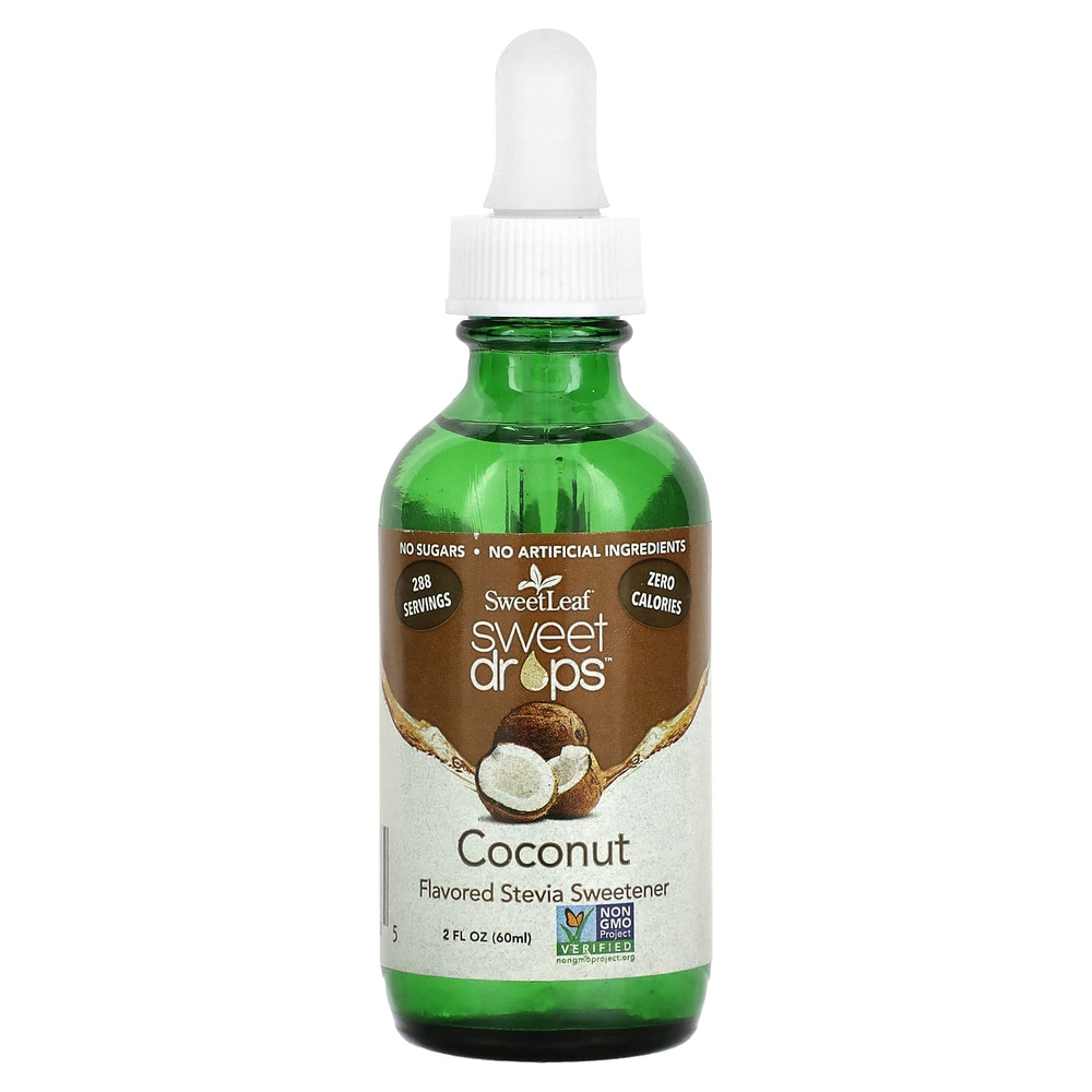 SweetLeaf Stevia, Sweet Drops, кокос, 60 мл (2 жидк. Унции)