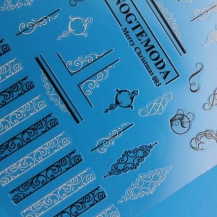 Наклейки новогодние MERRY CHRISTMAS NogteModa №003