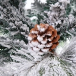 Ёлка «Снежная рапсодия» 180 см, ПВХ+Леска, шишки, белый иней (720 веток)