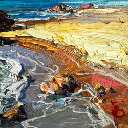 Поздеев И. А. (р. 1969) Крымский берег. Картон, масло. Крым, 2020 г.