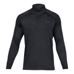 Мужское теннисное поло Under Armour Tech 2.0 Half-Zip Long Sleeve Men - Black, Dark Grey