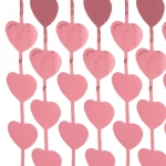 Занавес фольгированный «Сердце» ш1м, в2м (матовый), розовое золото