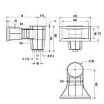 Скиммер под бетон Flexinox 87192013 Wide