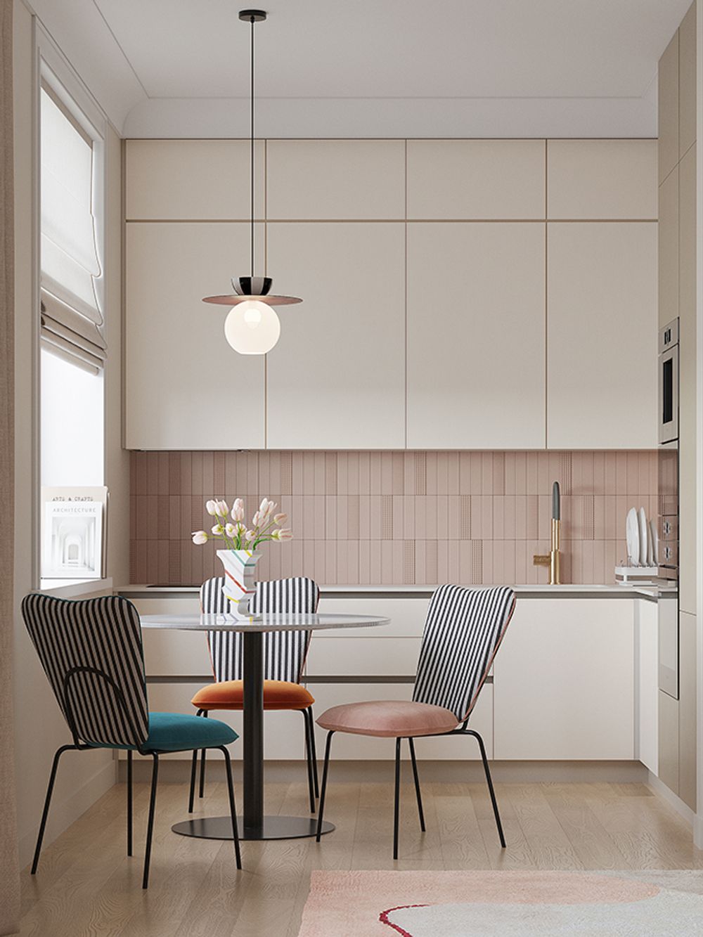 Стул Pompadour, велюр, пыльная роза