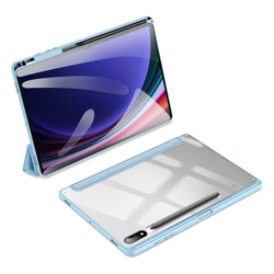 Чехол книжка синего цвета от Dux Ducis для Samsung Tab S10 Plus, S9 Plus и S9 FE Plus, серия Toby Series Case, с функцией пробуждения и сна