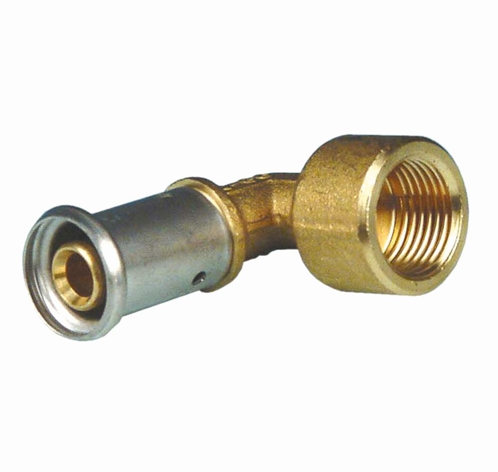 Угольник 90° ВР, HENCO(ХЕНКО) латунь пресс, 20x1/2&quot;