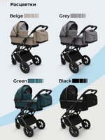 Коляска 3 в 1 Sweet Baby Rocco Air + автокресло Premier Black Black (Air)