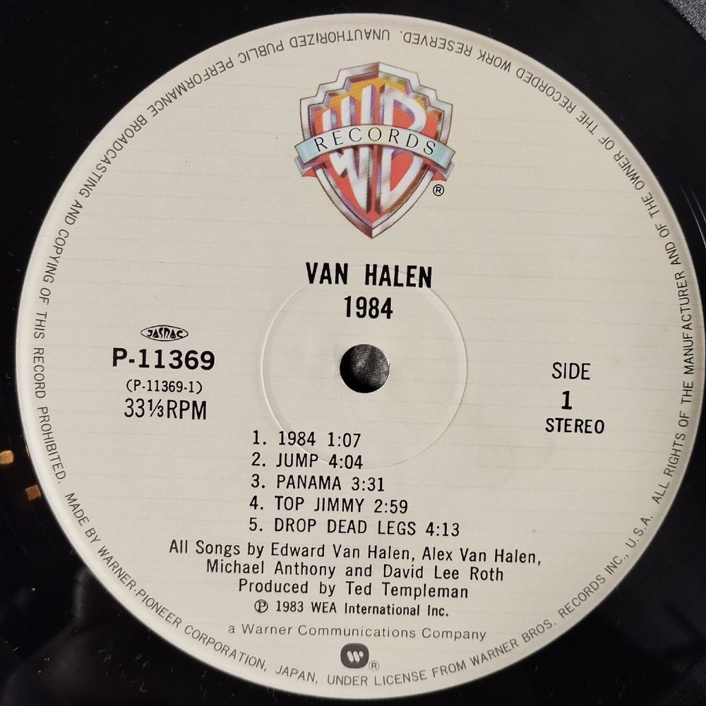 Винтажная виниловая пластинка LP Van Halen 1984 (Japan 1984) (Obi Copy) Jump